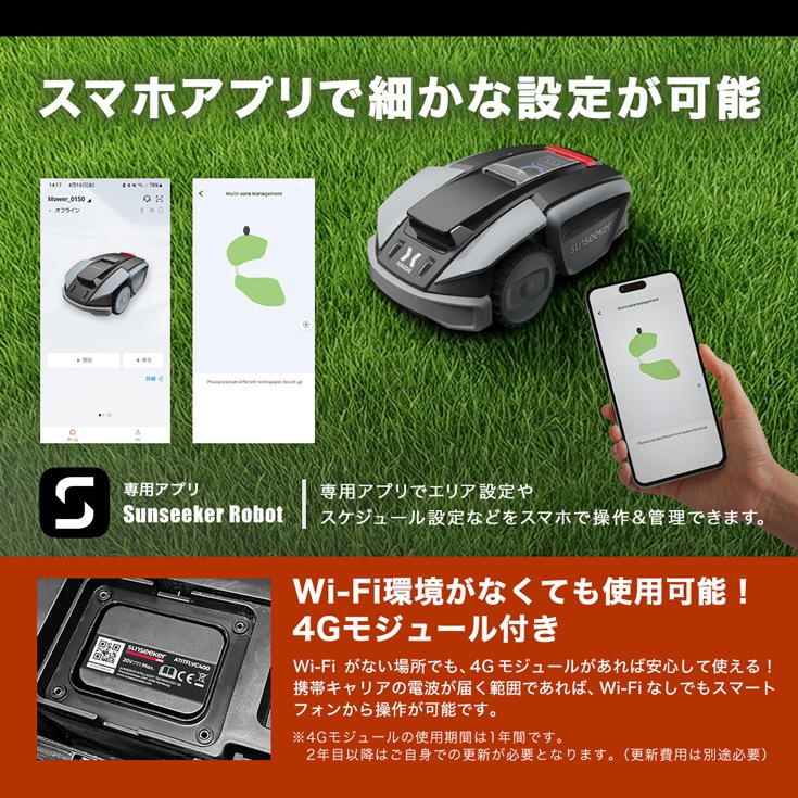 ロボット芝刈機 モジュール付き カルン1601 HG-RMA1601