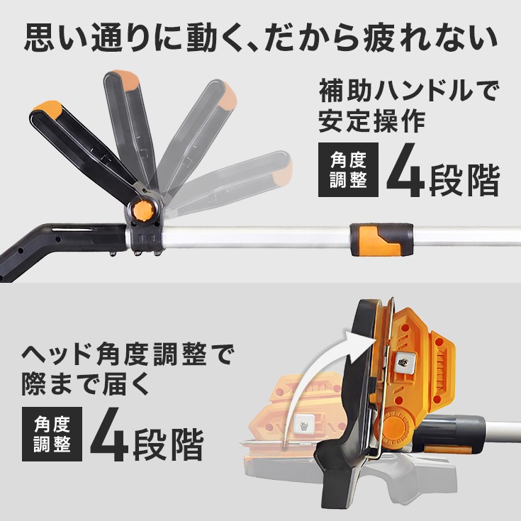 バッテリー式草刈機 ブラシレスモーター HG-EBC18S21BL 本体のみ（バッテリーなし）