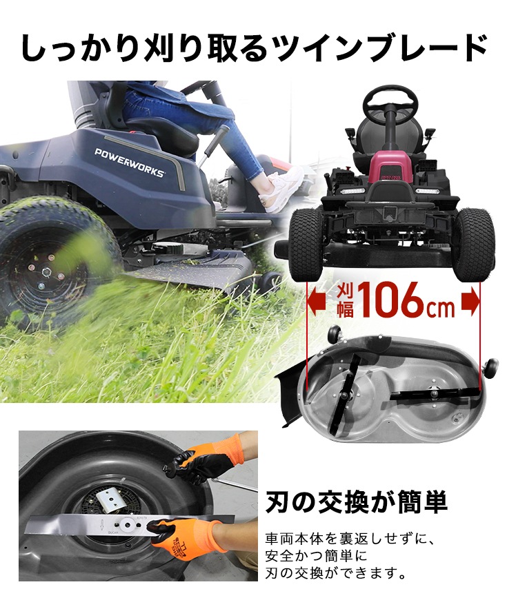 電動乗用草刈機 バッテリー2個セット CRT426