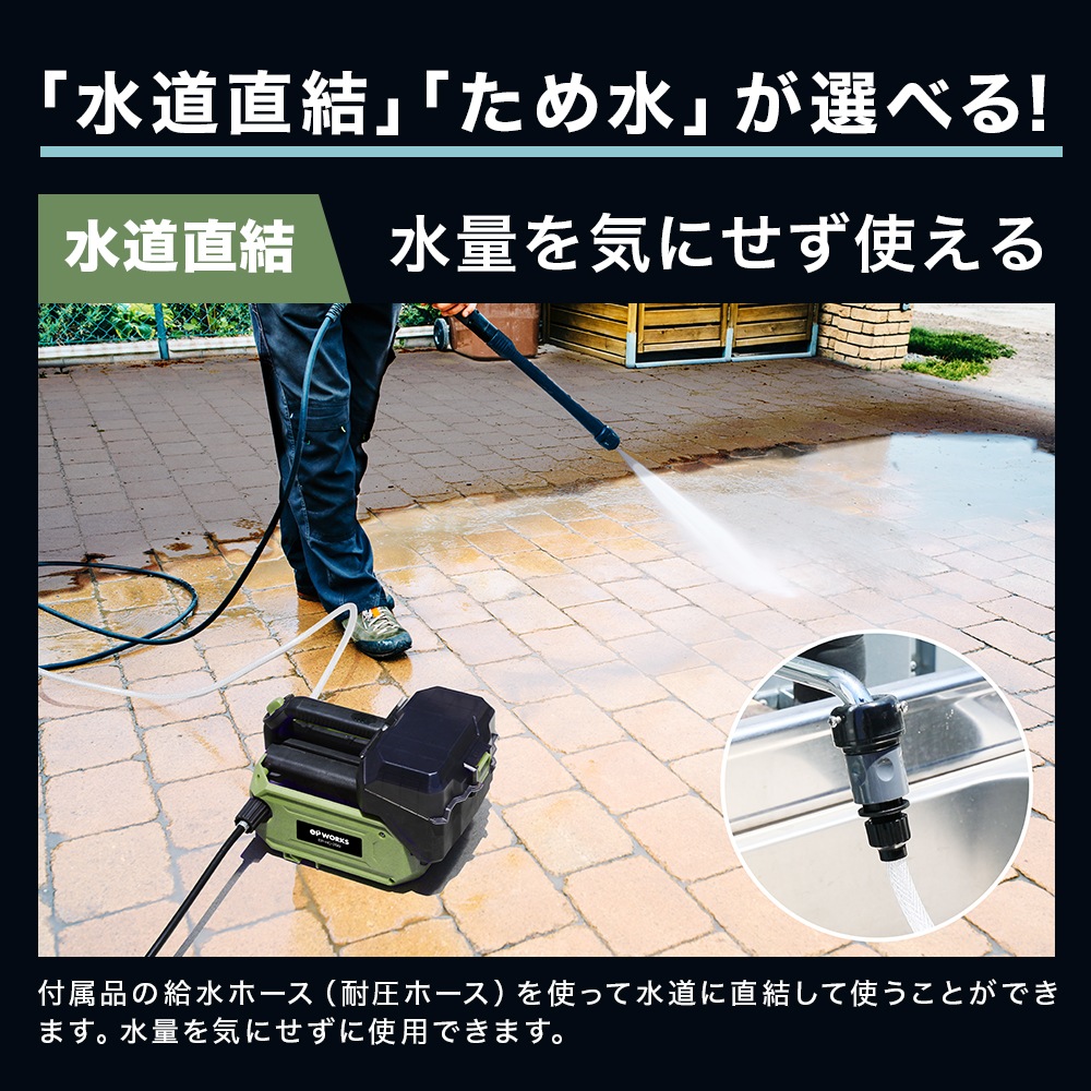 充電式電動高圧洗浄機 本体のみ EP-HC-299 | 洗浄・清掃,高圧洗浄機
