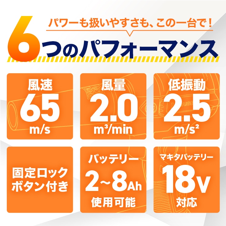 ハンディ電動ブロワー 本体のみ（バッテリーなし） HG-EB18HD