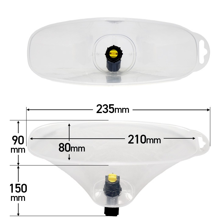 噴霧器用 三角形型飛散防止ノズル (透明) 飛散防止カバー 異径金具セット 【汎用品】