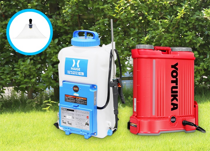 噴霧器用 三角形型飛散防止ノズル (透明) 飛散防止カバー 異径金具セット 【汎用品】