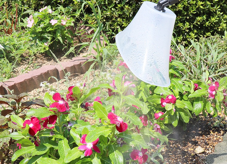 噴霧器用 三角形型飛散防止ノズル (透明) 飛散防止カバー 異径金具セット 【汎用品】