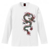 和柄Ｔシャツ　昇龍　[レディース長袖]|和柄Ｔシャツ [長袖,レディース,通常プリント]|和柄Ｔシャツ [レディース長袖]