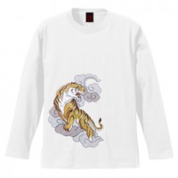 和柄Ｔシャツ　雲虎　[レディース長袖]|和柄Ｔシャツ [長袖,レディース,通常プリント]|和柄Ｔシャツ [レディース長袖]