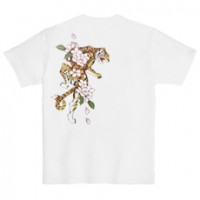 和柄Ｔシャツ　桜虎　[レディース半袖 (バックプリント)]|和柄Ｔシャツ [半袖,レディース,バックプリント]|和柄Ｔシャツ [レディース半袖]