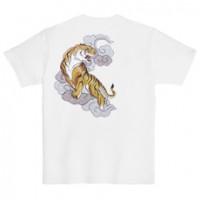 和柄Ｔシャツ　雲虎　[レディース半袖 (バックプリント)]|和柄Ｔシャツ [半袖,レディース,バックプリント]|和柄Ｔシャツ [レディース半袖]