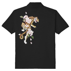 和柄ポロシャツ　桜虎　[メンズ半袖]|和柄ポロシャツ [メンズ]