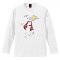 和柄Ｔシャツ　おどり猫　[レディース長袖]|和柄Ｔシャツ [長袖,レディース,通常プリント]|和柄Ｔシャツ [レディース長袖]