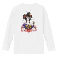 和柄Ｔシャツ　華芸者　[レディース長袖 (バックプリント)]|和柄Ｔシャツ [長袖,レディース,バックプリント]|和柄Ｔシャツ [レディース長袖]