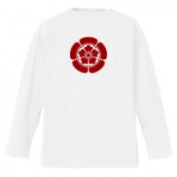 和柄家紋Ｔシャツ　織田木瓜家紋　[メンズ長袖 (バックプリント)]|和柄家紋_バックプリント|和柄家紋Ｔシャツ[メンズ長袖]