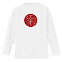 和柄家紋Ｔシャツ　上杉笹家紋　[メンズ長袖 (バックプリント)]|和柄家紋_バックプリント|和柄家紋Ｔシャツ[メンズ長袖]