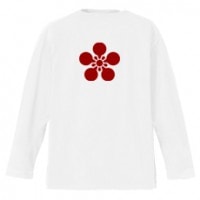 和柄家紋Ｔシャツ　前田加賀梅鉢家紋　[メンズ長袖 (バックプリント)]|和柄家紋_バックプリント|和柄家紋Ｔシャツ[メンズ長袖]