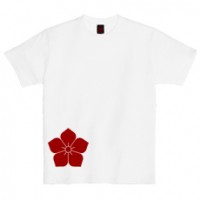 和柄家紋Ｔシャツ　明智桔梗家紋　[レディース半袖]|和柄家紋_通常プリント|和柄家紋Ｔシャツ[レディース半袖]