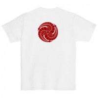 和柄家紋Ｔシャツ　黒田藤巴家紋　[レディース半袖 (バックプリント)]|和柄家紋_バックプリント|和柄家紋Ｔシャツ[レディース半袖]