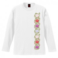 和柄Ｔシャツ　牡丹唐草　[レディース長袖]|和柄Ｔシャツ [長袖,レディース,通常プリント]|和柄Ｔシャツ [レディース長袖]