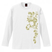 和柄Ｔシャツ　鳳凰丸桐唐草　[レディース長袖]|和柄Ｔシャツ [長袖,レディース,通常プリント]|和柄Ｔシャツ [レディース長袖]