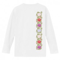 和柄Ｔシャツ　牡丹唐草　[レディース長袖(バックプリント)]|和柄Ｔシャツ [長袖,レディース,バックプリント]|和柄Ｔシャツ [レディース長袖]
