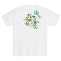 和柄Ｔシャツ　唐草羊戯画　[レディース半袖(バックプリント)]|和柄Ｔシャツ [半袖,レディース,バックプリント]|和柄Ｔシャツ [レディース半袖]