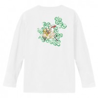 和柄Ｔシャツ　唐草羊戯画　[レディース長袖(バックプリント)]|和柄Ｔシャツ [長袖,レディース,バックプリント]|和柄Ｔシャツ [レディース長袖]