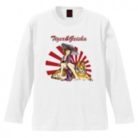 和柄Ｔシャツ　猛虎芸者　[レディース長袖]|和柄Ｔシャツ [長袖,レディース,通常プリント]|和柄Ｔシャツ [レディース長袖]