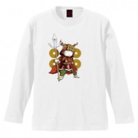 和柄Ｔシャツ　武将猫_幸村　[レディース長袖]|和柄Ｔシャツ [長袖,レディース,通常プリント]|和柄Ｔシャツ [レディース長袖]