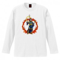 和柄Ｔシャツ　業火毘沙門天　[レディース長袖]|和柄Ｔシャツ [長袖,レディース,通常プリント]|和柄Ｔシャツ [レディース長袖]
