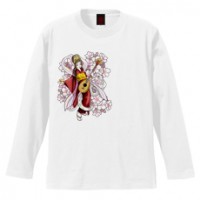 和柄Ｔシャツ　祝音弁財天　[レディース長袖]|和柄Ｔシャツ [長袖,レディース,通常プリント]|和柄Ｔシャツ [レディース長袖]