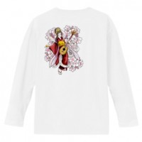 和柄Ｔシャツ　祝音弁財天　[レディース長袖(バックプリント)]|和柄Ｔシャツ [長袖,レディース,バックプリント]|和柄Ｔシャツ [レディース長袖]