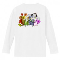 和柄Ｔシャツ　福禄寿と寿老人　[レディース長袖(バックプリント)]|和柄Ｔシャツ [長袖,レディース,バックプリント]|和柄Ｔシャツ [レディース長袖]