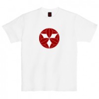 和柄家紋Ｔシャツ　半兵衛九枚笹紋　[レディース半袖]|和柄家紋_通常プリント|和柄家紋Ｔシャツ[レディース半袖]