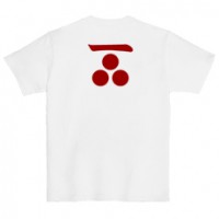 和柄家紋Ｔシャツ　毛利一文字三星　[レディース半袖(バックプリント)]|和柄家紋_バックプリント|和柄家紋Ｔシャツ[レディース半袖]