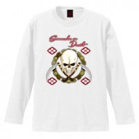 和柄Ｔシャツ　髑髏海賊旗　[メンズ長袖]|和柄Ｔシャツ [長袖,メンズ,通常プリント]|和柄Ｔシャツ [メンズ長袖]