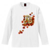 和柄Ｔシャツ　秋虎紅葉　[メンズ長袖]|和柄Ｔシャツ [長袖,メンズ,通常プリント]|和柄Ｔシャツ [メンズ長袖]