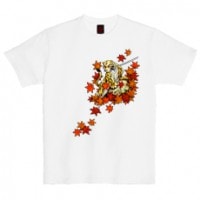 和柄Ｔシャツ　秋虎紅葉　[レディース半袖]|和柄Ｔシャツ [半袖,レディース,通常プリント]|和柄Ｔシャツ [レディース半袖]
