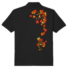 和柄ポロシャツ　龍神紅葉　[メンズ半袖]|和柄ポロシャツ [メンズ]