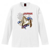 和柄Ｔシャツ　富士鷹茄子　[メンズ長袖]|和柄Ｔシャツ [長袖,メンズ,通常プリント]|和柄Ｔシャツ [メンズ長袖]