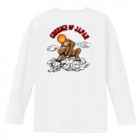 和柄Ｔシャツ　日の出猿　[メンズ長袖(バックプリント)]|和柄Ｔシャツ [長袖,メンズ,バックプリント]|和柄Ｔシャツ [メンズ長袖]