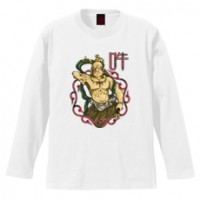 和柄Ｔシャツ　吽　[レディース長袖]|和柄Ｔシャツ [長袖,レディース,通常プリント]|和柄Ｔシャツ [レディース長袖]