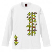 和柄Ｔシャツ　松竹紋様　[レディース長袖]|和柄Ｔシャツ [長袖,レディース,通常プリント]|和柄Ｔシャツ [レディース長袖]