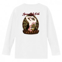 和柄Ｔシャツ　虎墨芸者　[レディース長袖(バックプリント)]|和柄Ｔシャツ [長袖,レディース,バックプリント]|和柄Ｔシャツ [レディース長袖]