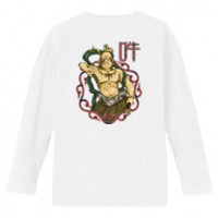 和柄Ｔシャツ　吽　[レディース長袖(バックプリント)]|和柄Ｔシャツ [長袖,レディース,バックプリント]|和柄Ｔシャツ [レディース長袖]