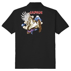 和柄ポロシャツ　富士鷹茄子　[メンズ半袖]|和柄ポロシャツ [メンズ]