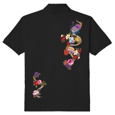 和柄ポロシャツ　華鞠紋様　[メンズ半袖]|和柄ポロシャツ [メンズ]