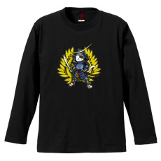 和柄Ｔシャツ　猫武将_政宗　[メンズ長袖]|和柄Ｔシャツ [長袖,メンズ,通常プリント]|和柄Ｔシャツ [メンズ長袖]