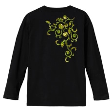和柄Ｔシャツ　葵唐草　[メンズ長袖(バックプリント)]|和柄Ｔシャツ [長袖,メンズ,バックプリント]|和柄Ｔシャツ [メンズ長袖]