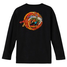 和柄Ｔシャツ　鳳凰円舞　[メンズ長袖(バックプリント)]|和柄Ｔシャツ [長袖,メンズ,バックプリント]|和柄Ｔシャツ [メンズ長袖]