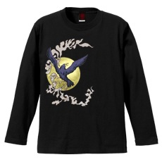 和柄Ｔシャツ　八咫烏　[メンズ長袖]|和柄Ｔシャツ [長袖,メンズ,通常プリント]|和柄Ｔシャツ [メンズ長袖]