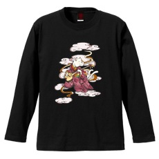 和柄Ｔシャツ　ねこまた　[メンズ長袖]|和柄Ｔシャツ [長袖,メンズ,通常プリント]|和柄Ｔシャツ [メンズ長袖]